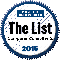 Philadelphia Business Journal Top Computer Consultants 2015 logo.