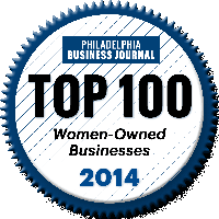 Philadelphia Business Journal Top 100 Women-Owned Businesses 2014 logo.