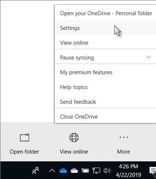 To enable OneDrive Files On-Demand, click the Start button and search for "OneDrive".