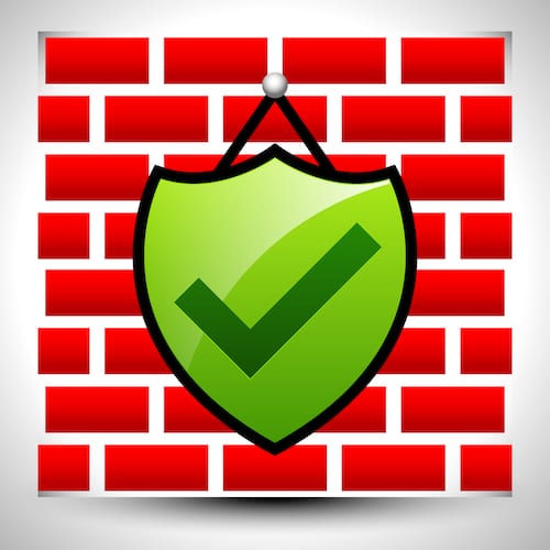 Firewall icon. WAFs, such as Microsoft Azure, provide an important layer of security to keep a website and network secure from cyber threats.