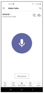 Microsoft Teams Walkie Talkie app